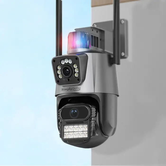 WiFi Dual Camera PTZ + Siren / Alarm - Dual Lens