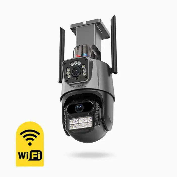 WiFi Dual Camera PTZ + Siren / Alarm - Dual Lens