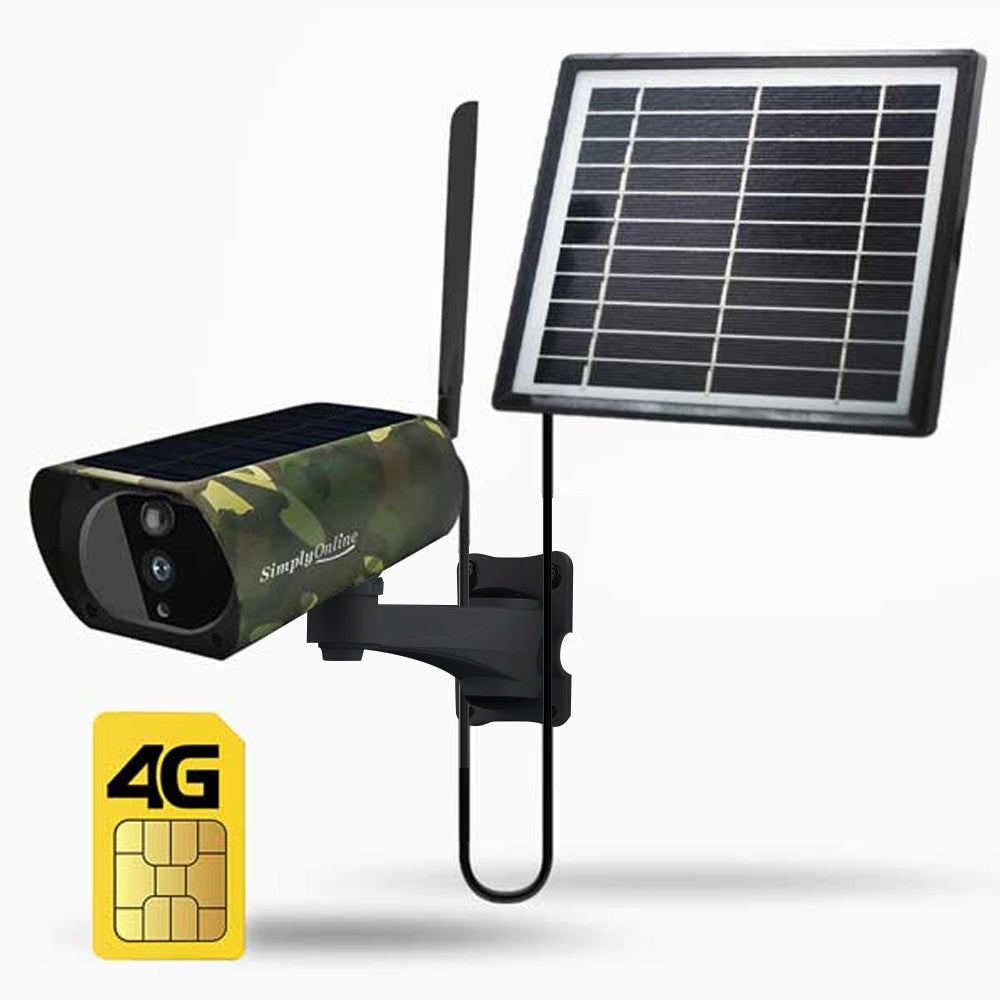4G Solar Bullet Camouflage Camera + Extra Solar Panel