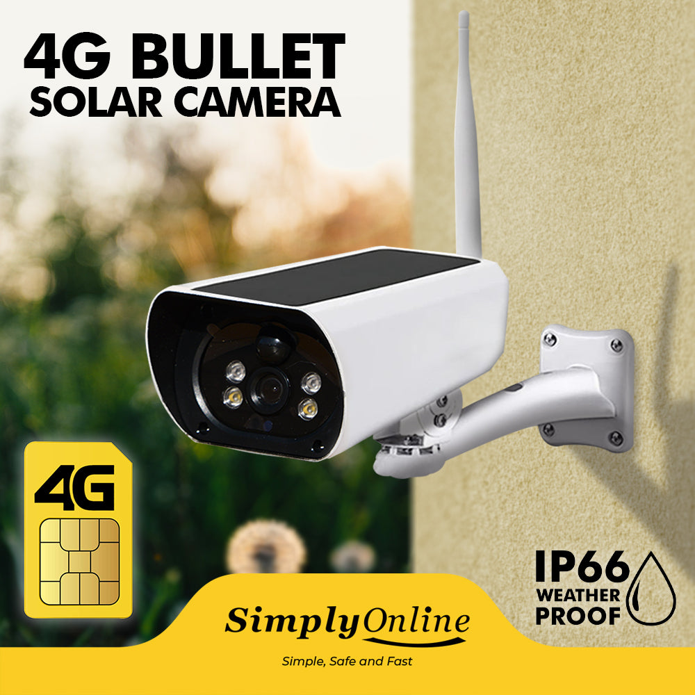 4G Solar Camera Bullet 4MP - Metal