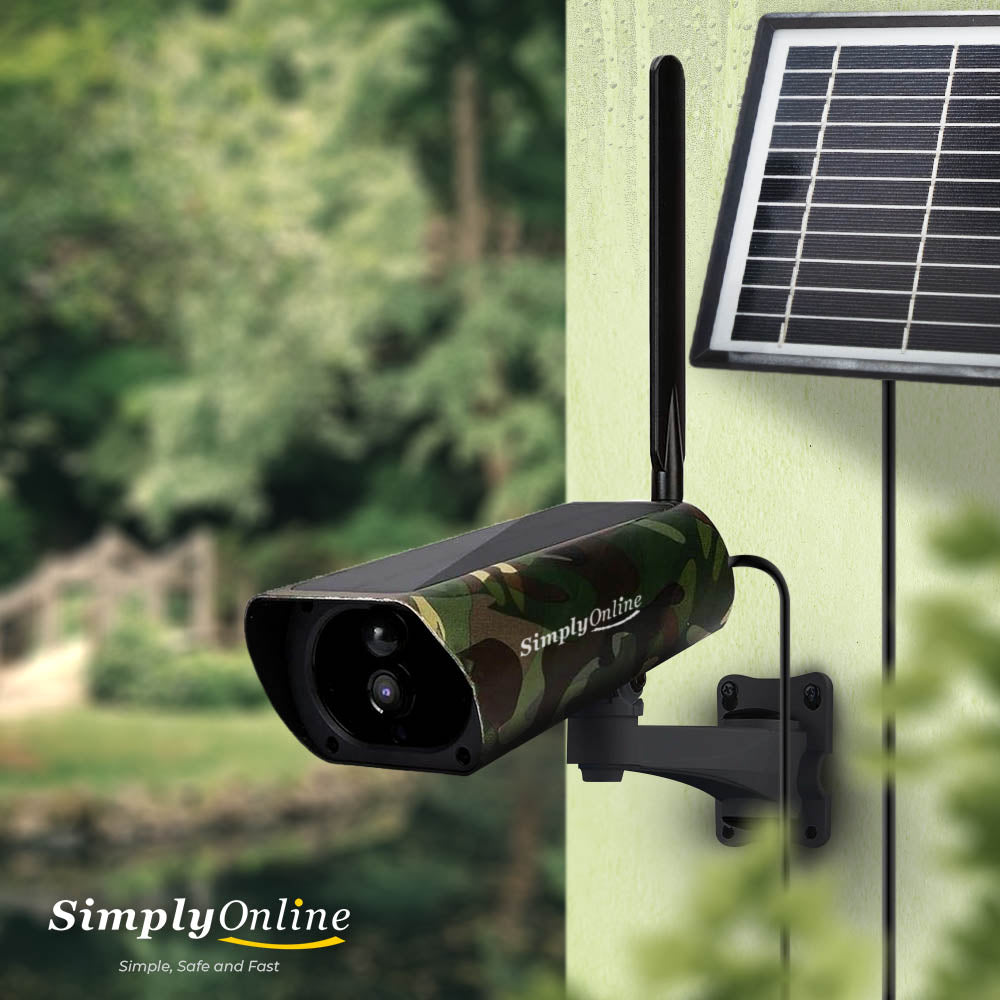 4G Solar Bullet Camouflage Camera + Extra Solar Panel