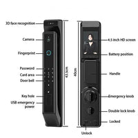Smart Door Lock 3D Face Recognition, Fingerprint Lock, With Keypad