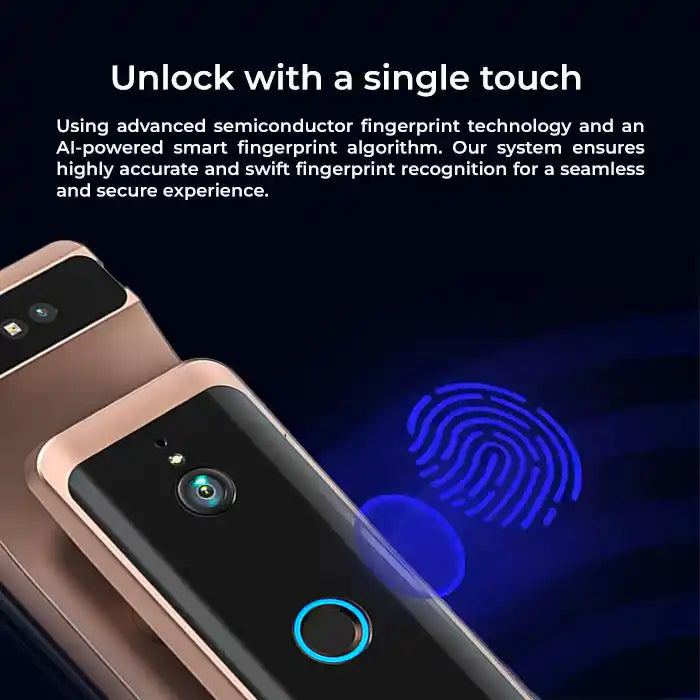 Smart Door Lock 3D Face Recognition, Fingerprint Lock, With Keypad