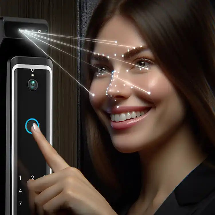 Smart Door Lock 3D Face Recognition, Fingerprint Lock, With Keypad