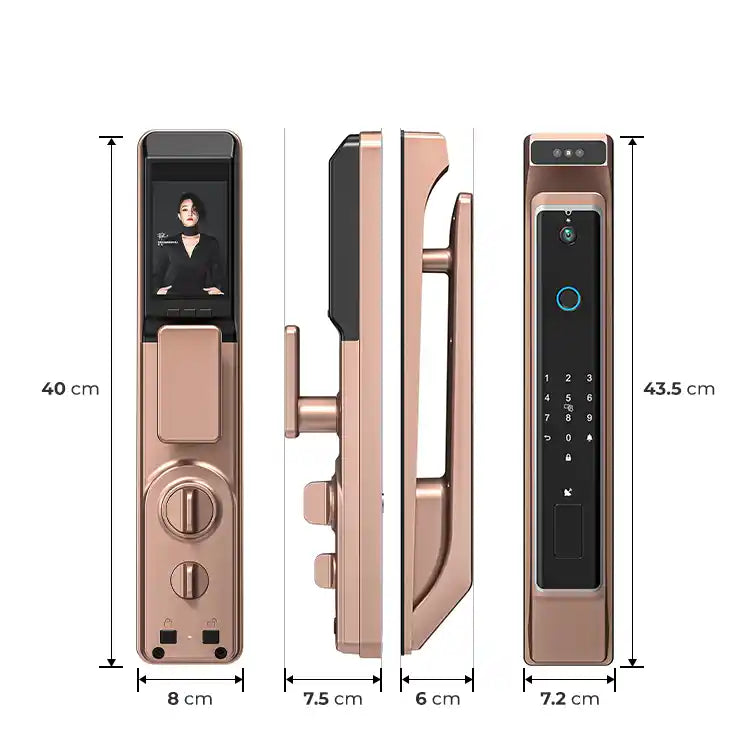 Smart Door Lock 3D Face Recognition, Fingerprint Lock, With Keypad