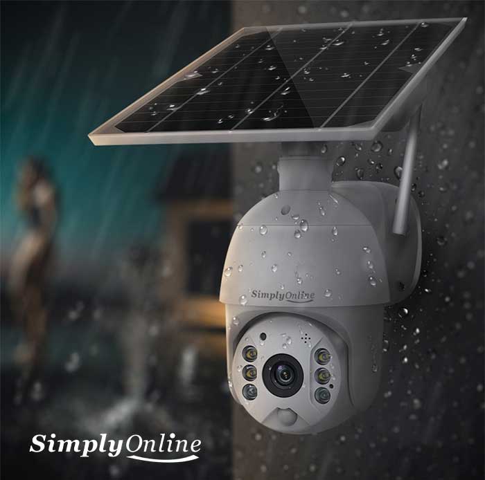 WiFi Solar Camera PTZ (3MP)- Metal Casing White