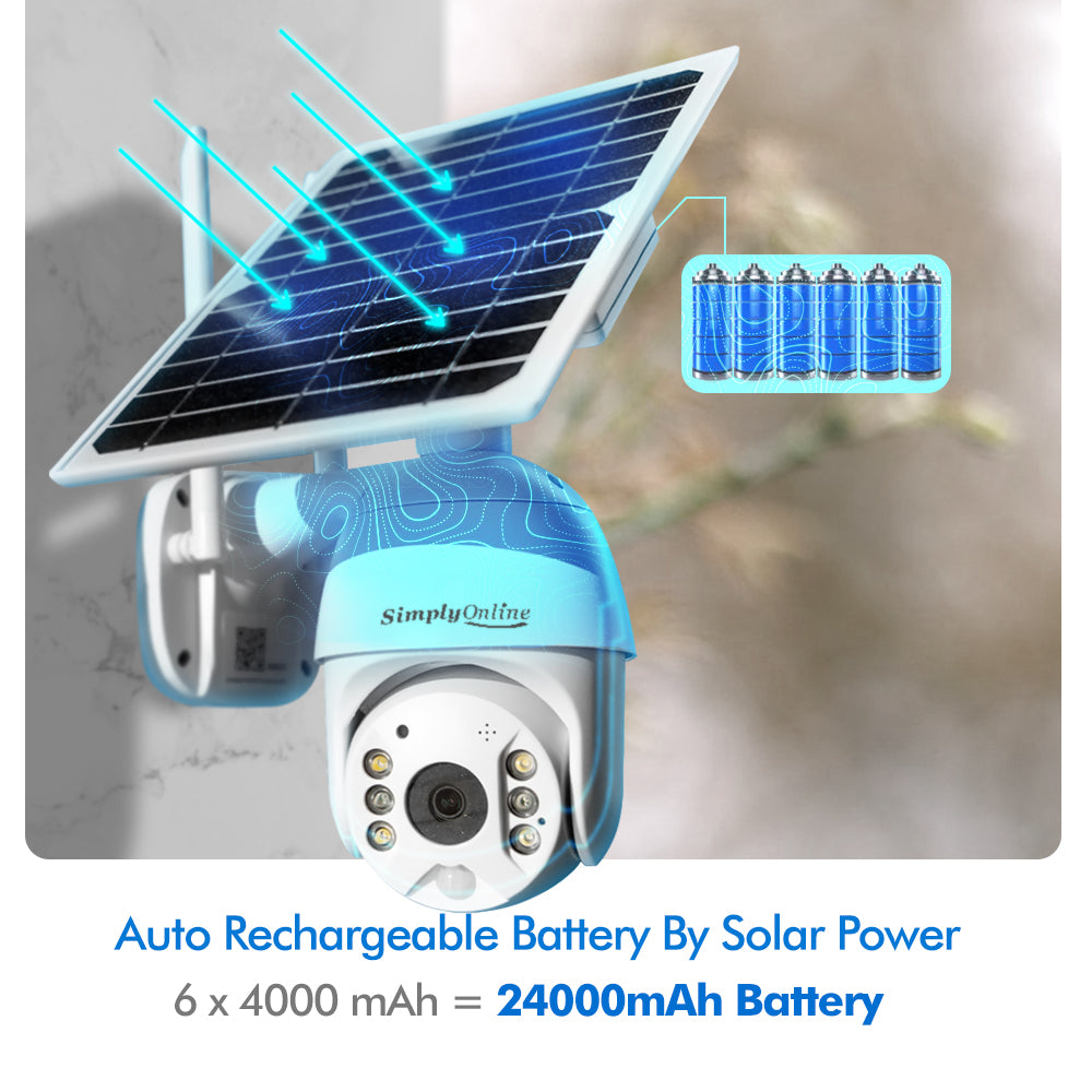 4G Solar Camera PTZ – Metal 4MP Black