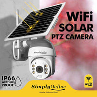WiFi Solar Camera PTZ (3MP)- Metal Casing Black