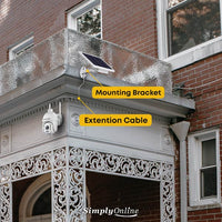 Solar Panel Mount + 2m Extension Cable for WiFi/4G Solar PTZ camera