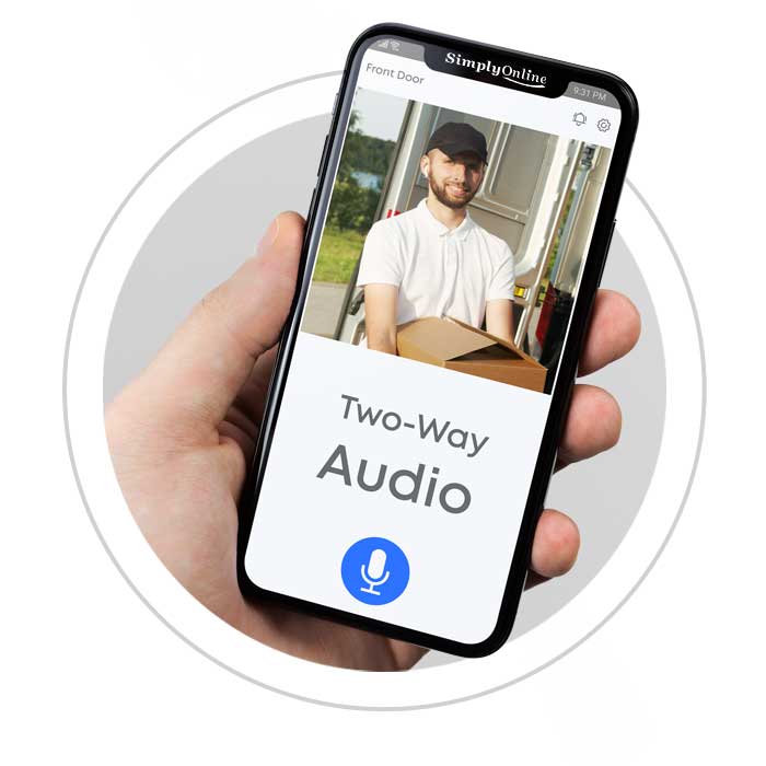 Website 2021 New Product Page APP showcase Two Way Audio v01 - Simply Online Australia