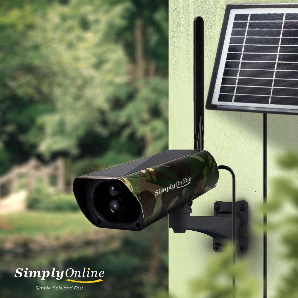 4G Solar Bullet Camouflage Camera with external solar panel