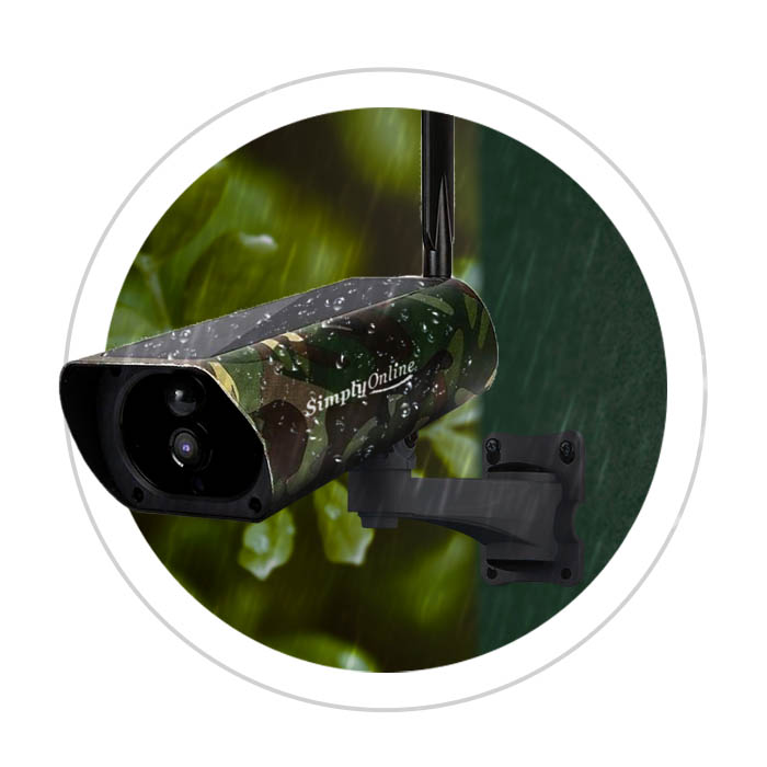 Website 2021 New Product Page APP showcase ip66 solar bullet camo v02 - Simply Online Australia