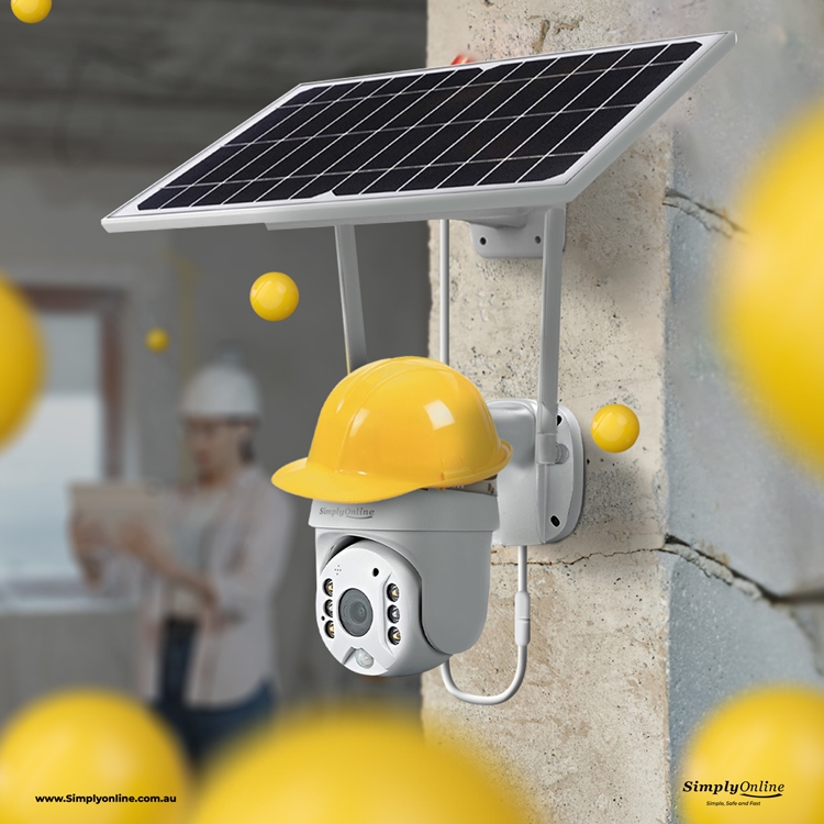 building site solar security cameras