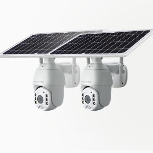Bundle Wi-Fi Solar PTZ Camera (2x White Metal PTZ & 2x 128GB)