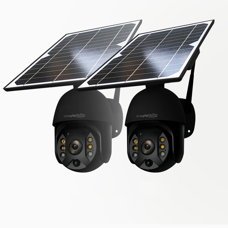 Bundle Wi-Fi Solar PTZ Camera (2x Black Metal PTZ & 2x 128GB)