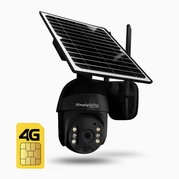 4G Solar Camera PTZ - Metal 3MP Black