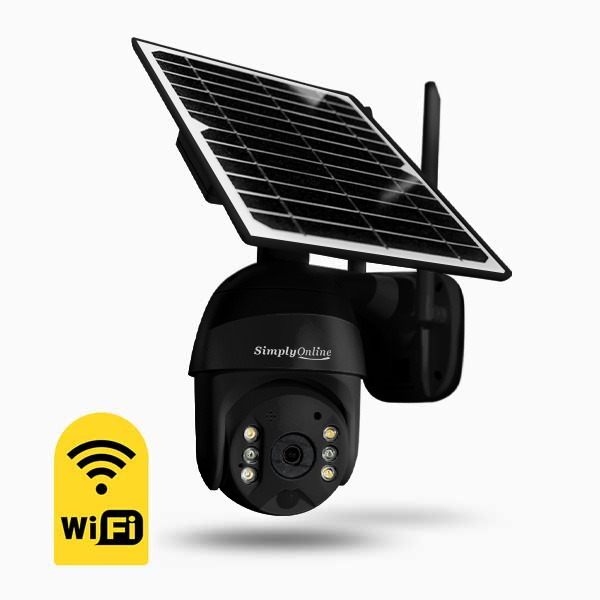 WiFi Solar Camera PTZ (3MP)- Metal Casing Black