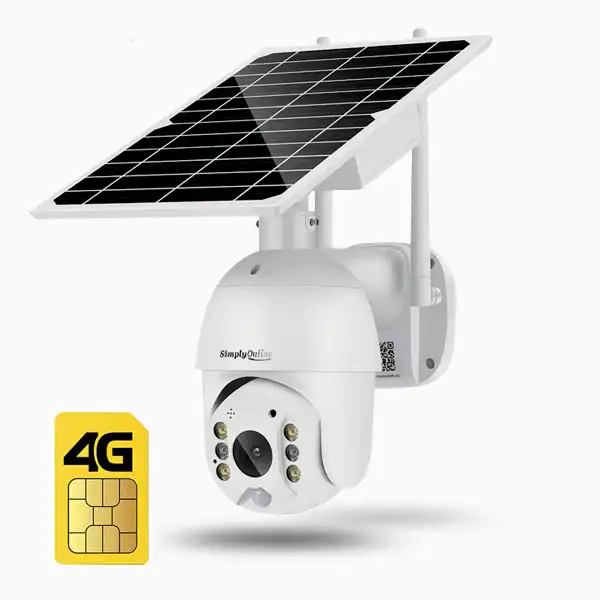 4G Solar Camera PTZ - Metal 4MP White